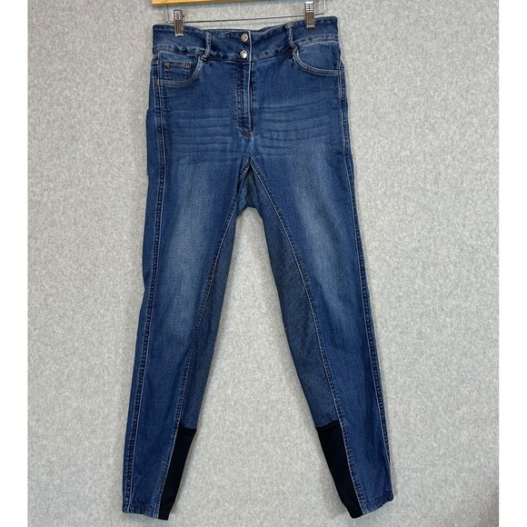 Horze Pants - Horze Denim Riding Breeches Blue Jeans Full Seat Grip Equestrian Pants Womens 28